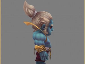 low poly 3d monster - growth king 02 Modèle 3D