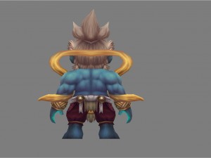 low poly 3d monster - growth king 02 Modèle 3D