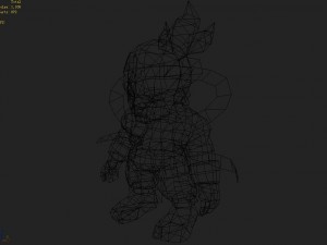 low poly 3d monster - growth king 02 Modèle 3D