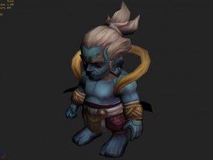 low poly 3d monster - growth king 02 Modèle 3D