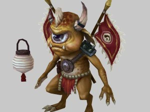 low poly 3d monster - battle demon 3D Model