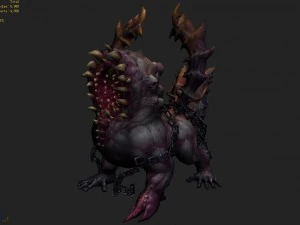 low poly 3d monster - summon 01 3D Model