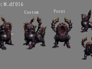 low poly 3d monster - summon 01 3D Model