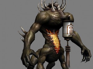 low poly 3d monster - summon 02 Modèle 3D