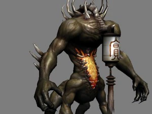 low poly 3d monster - summon 02 3D Model
