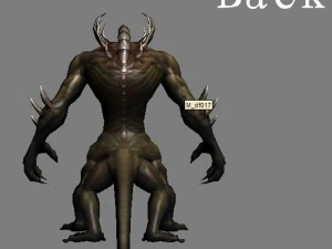low poly 3d monster - summon 02 3D Model
