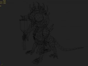 low poly 3d monster - summon 02 3D Model