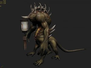low poly 3d monster - summon 02 3D Model