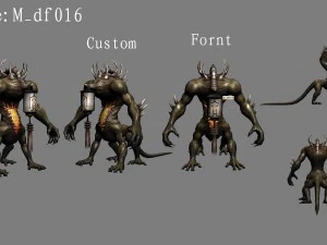 low poly 3d monster - summon 02 3D Model