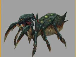 low poly 3d monster - spider 3D Model