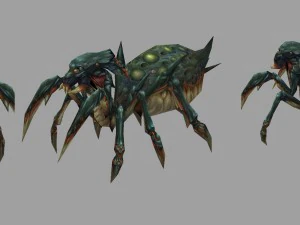 low poly 3d monster - spider 3D Model