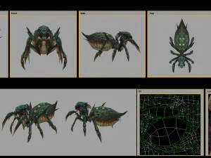 low poly 3d monster - spider 3D Model