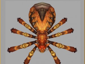 low poly 3d monster - spider 02 3D Model