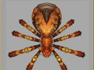 low poly 3d monster - spider 02 3D Model