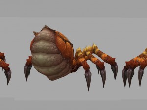 low poly 3d monster - spider 02 3D Model