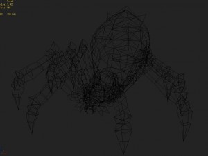 low poly 3d monster - spider 02 3D Model