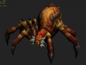 low poly 3d monster - spider 02 3D Model