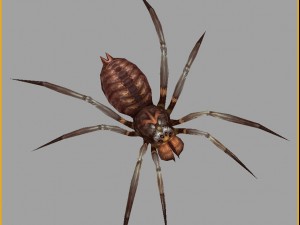 low poly 3d monster - spider 03 Modello 3D