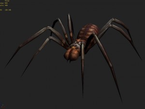 low poly 3d monster - spider 03 Modello 3D