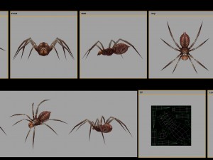 low poly 3d monster - spider 03 Modello 3D