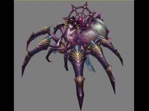 low poly 3d monster - spider woman Model 3D