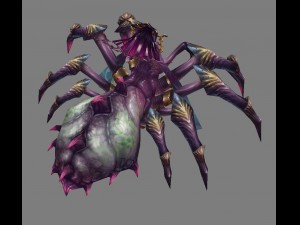 low poly 3d monster - spider woman Model 3D