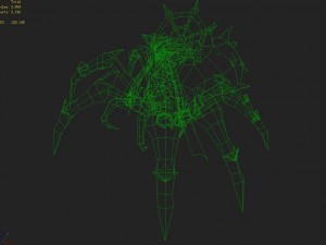 low poly 3d monster - spider woman Model 3D