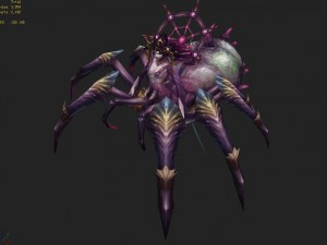 low poly 3d monster - spider woman Model 3D