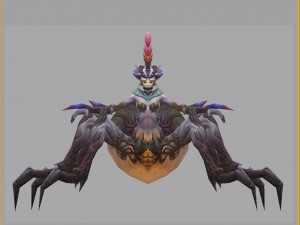 low poly 3d monster - spider maid 02 Model 3D