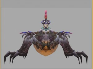 low poly 3d monster - spider maid 02 3D Model