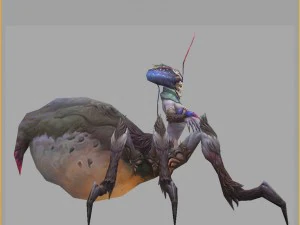 low poly 3d monster - spider maid 02 3D Model