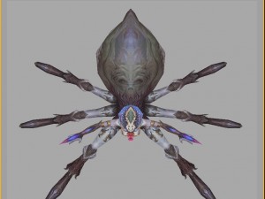 low poly 3d monster - spider maid 02 Model 3D