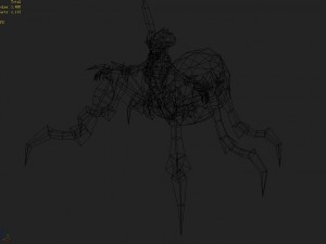 low poly 3d monster - spider maid 02 Model 3D