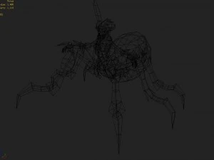low poly 3d monster - spider maid 02 3D Model