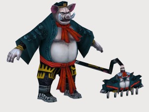 low poly 3d monster - pigs 03 Modello 3D