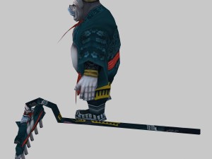 low poly 3d monster - pigs 03 3D 모델
