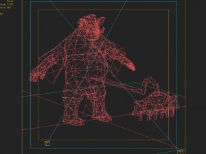 low poly 3d monster - pigs 03 3D 모델