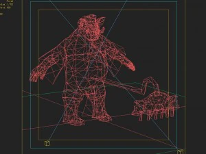 low poly 3d monster - pigs 03 3D Model