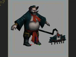 low poly 3d monster - pigs 03 3D Model