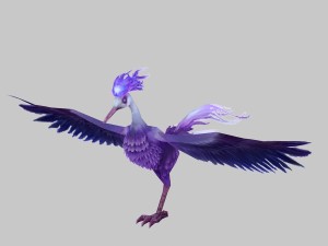 low poly 3d monster - purple phoenix 3D Модель