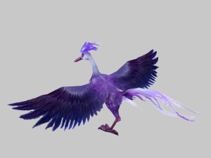 low poly 3d monster - purple phoenix 3D Модель