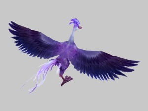 low poly 3d monster - purple phoenix 3D Модель