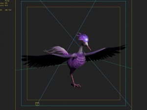 low poly 3d monster - purple phoenix 3D Модель
