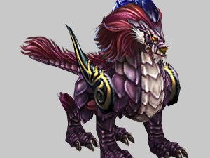 low poly 3d monster - purple brave troops 3D Модель