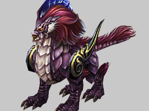 low poly 3d monster - purple brave troops Modello 3D