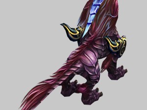 low poly 3d monster - purple brave troops Modello 3D