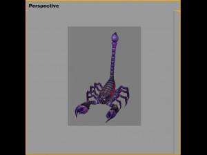 low poly 3d monster - purple tail suckling Modèle 3D