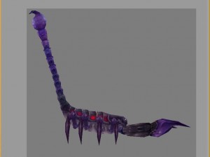 low poly 3d monster - purple tail suckling Modèle 3D