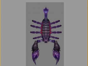 low poly 3d monster - purple tail suckling Modèle 3D
