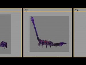 low poly 3d monster - purple tail suckling Modèle 3D